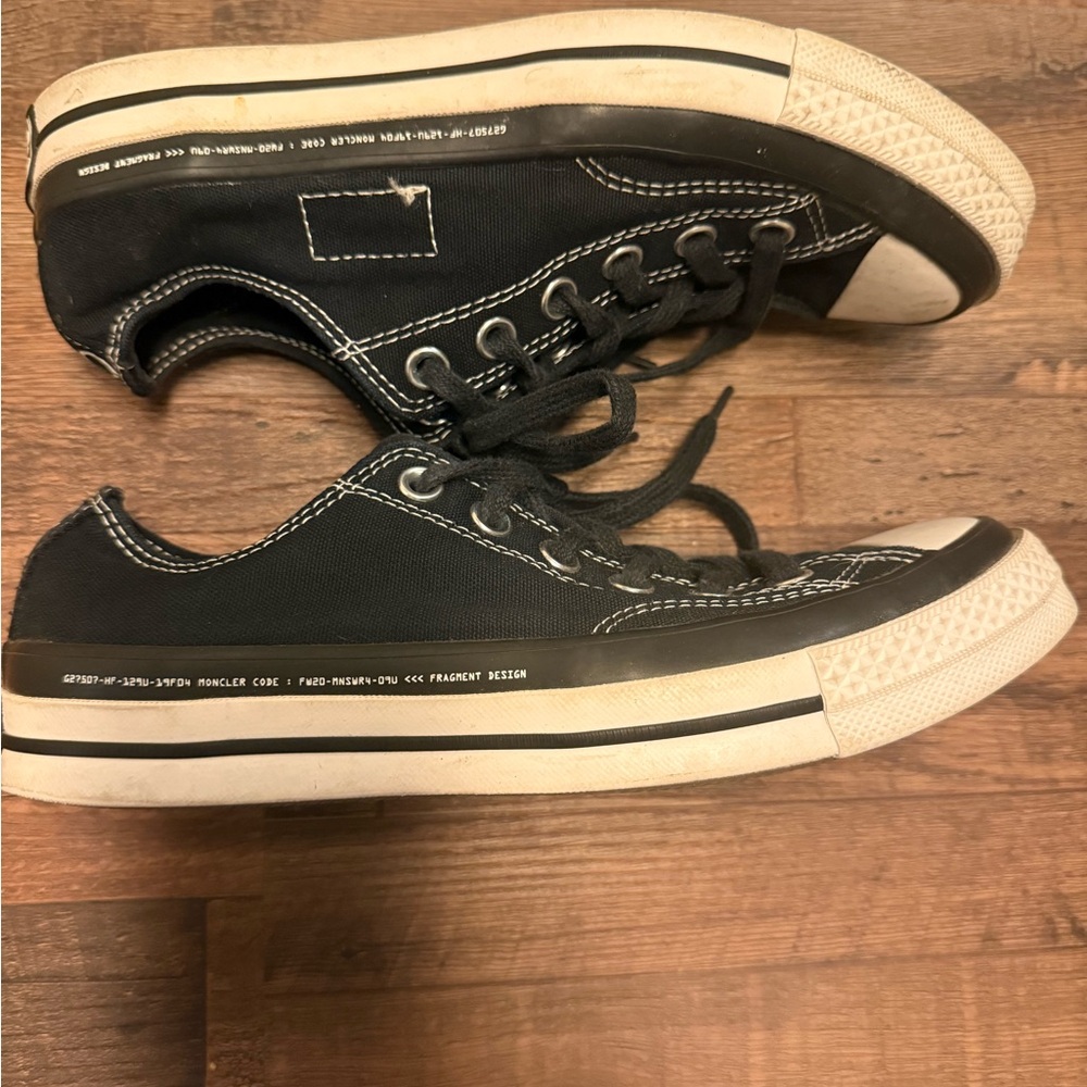 Converse Fragment Design x Moncler x Chuck 70 Low Black size mens 6,5 womens 7,5 - Picture 2 of 10